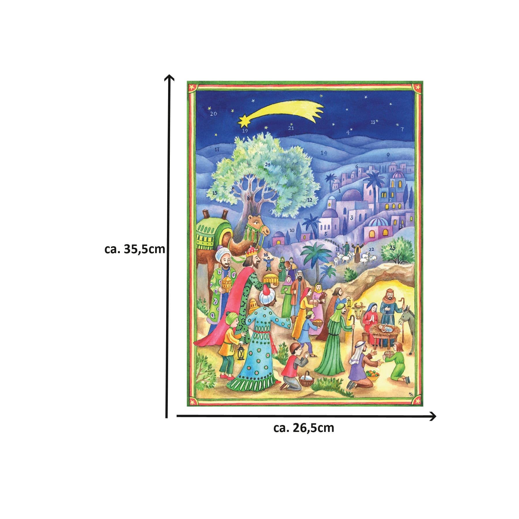 Besuch an der Krippe Größenangabe aperçu miniature