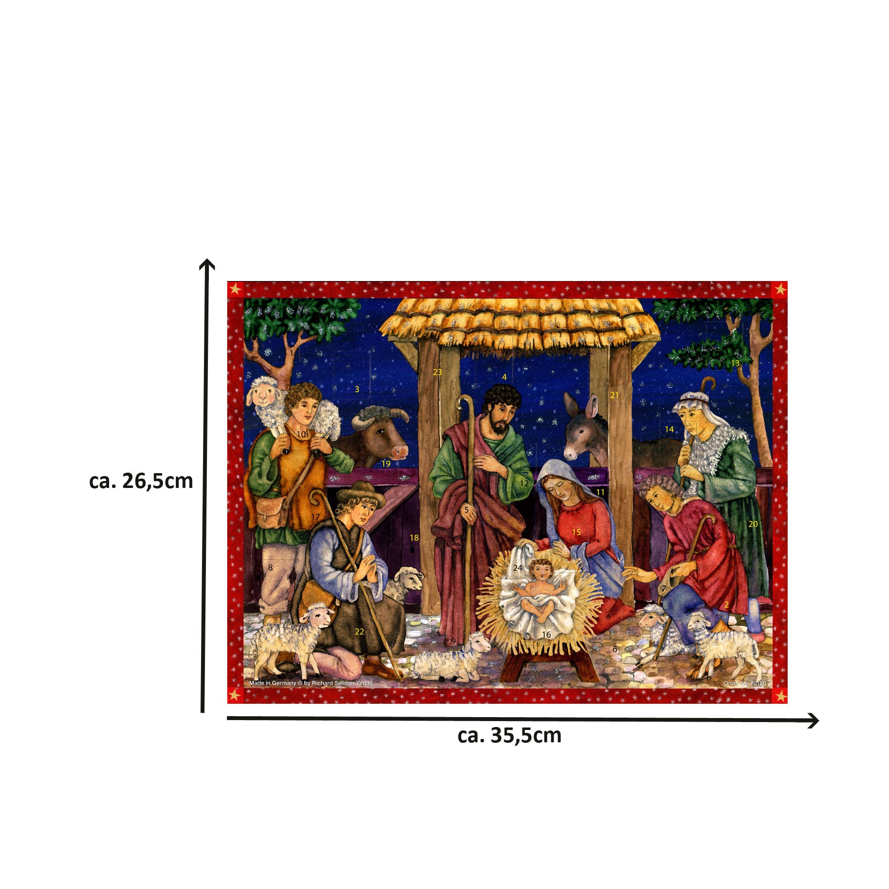 Calendrier de l'Avent "Le Sauveur est né"