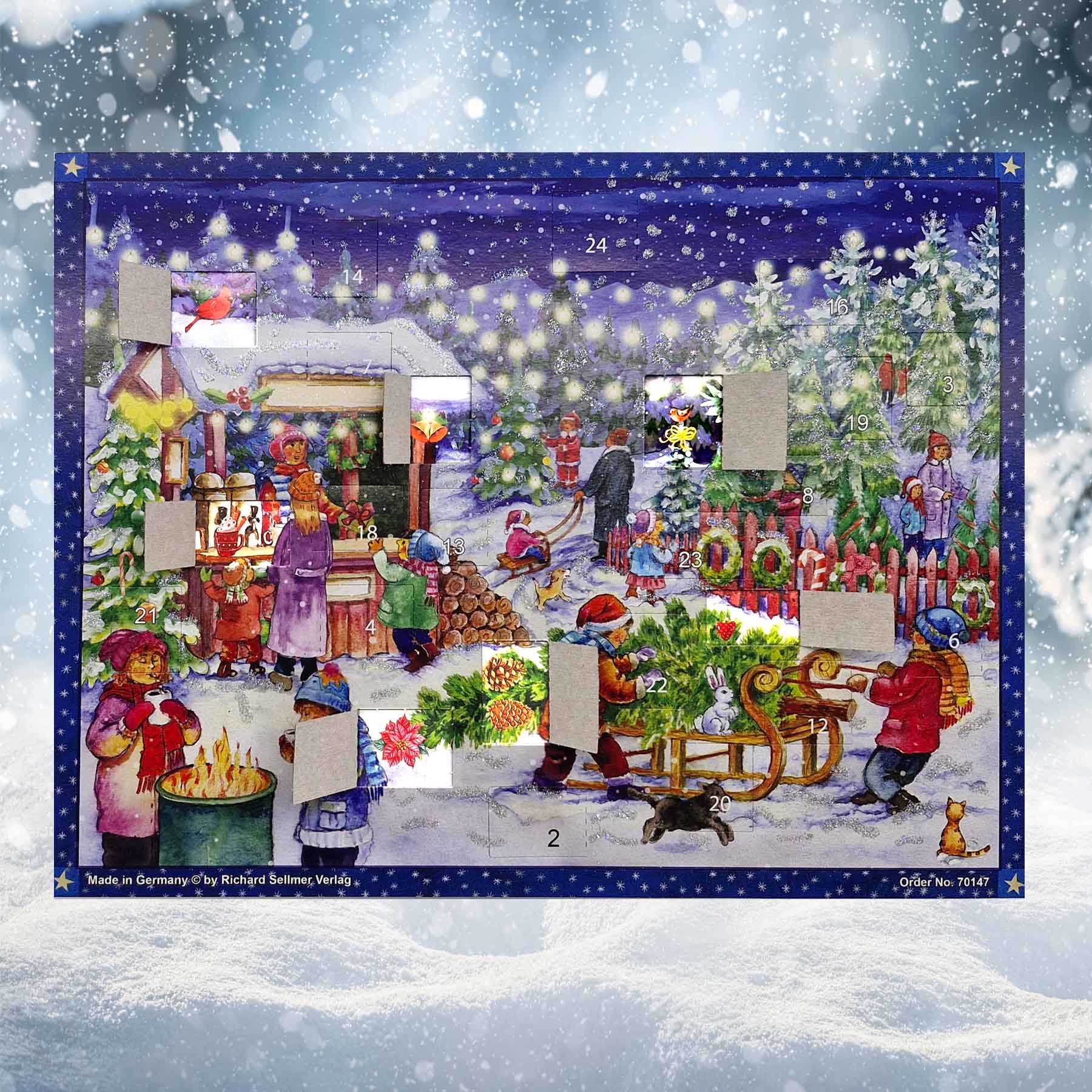 Adventskalender „Weihnachtsbaum Verkauf“