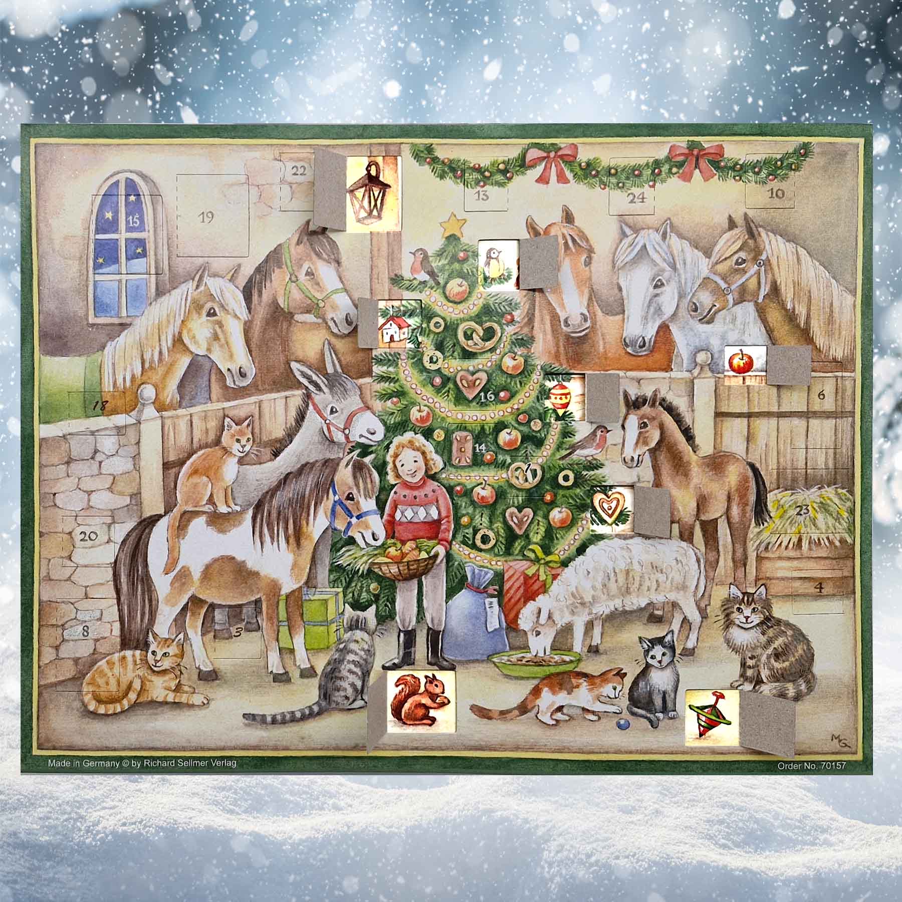 Pferde-Adventskalender „Im Stall“