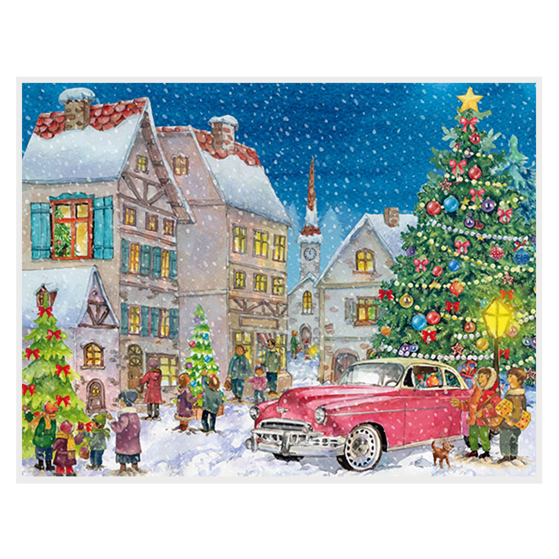 Großformatiger Adventskalender Oldtimer
