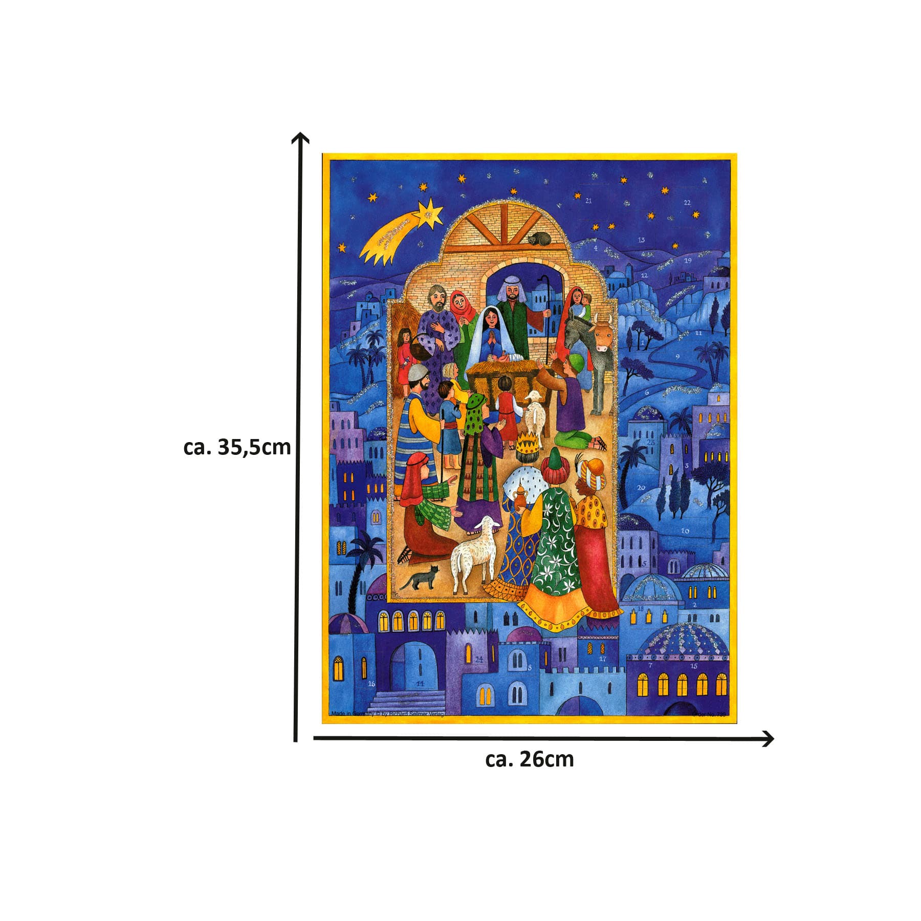 Weihnachten in Bethlehem Größenangabe