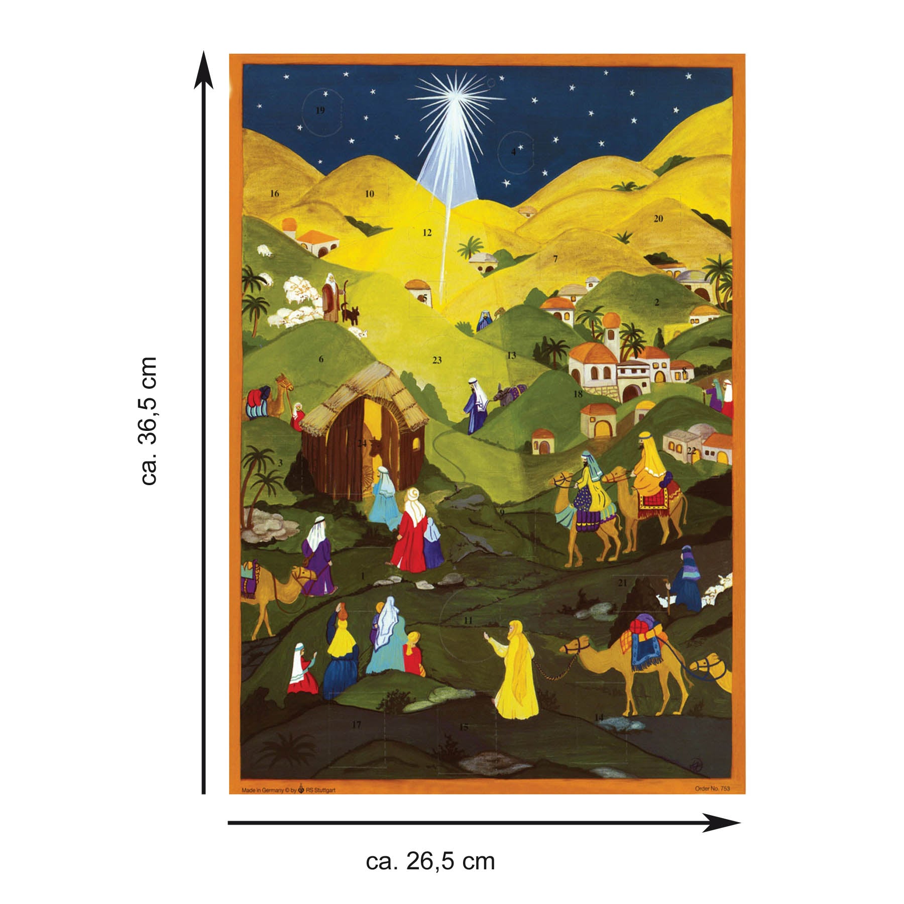 Adventskalender in den Hügeln von Bethlehem mit Maßangabe miniaturansicht