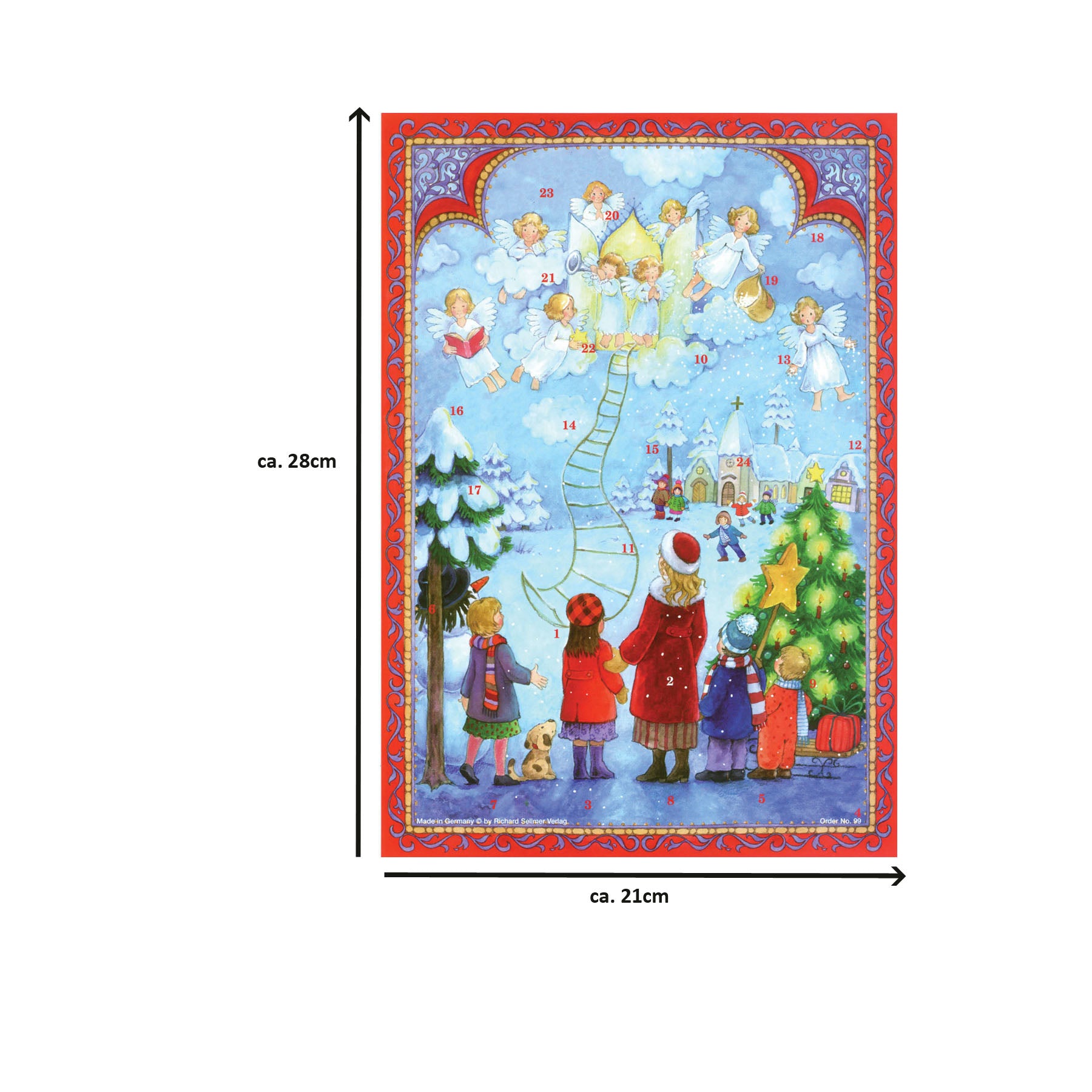 Adventskalender A4 "Die Himmelsleiter" - Größenangabe aperçu miniature
