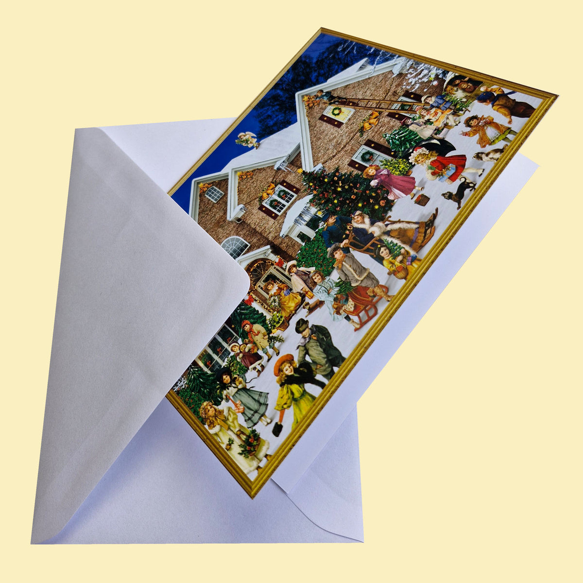 Weihnachtskarte „Viktorianisches Haus“
