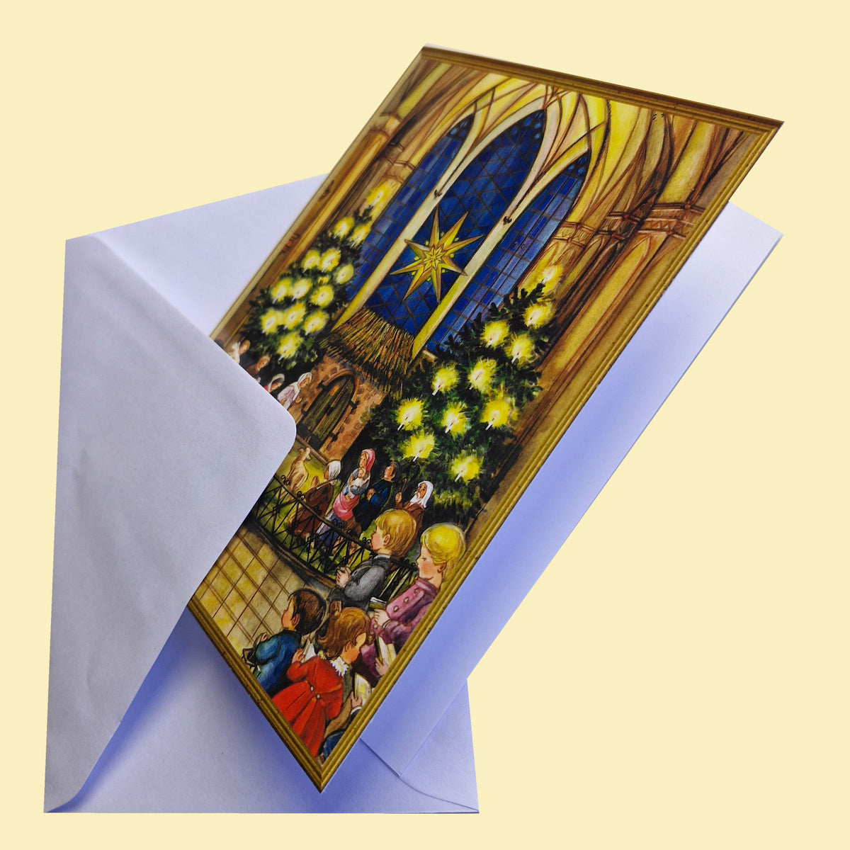 Tarjeta de Navidad "En la iglesia"