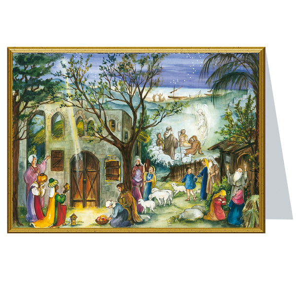 Weihnachtskarte "Stall von Bethlehem"