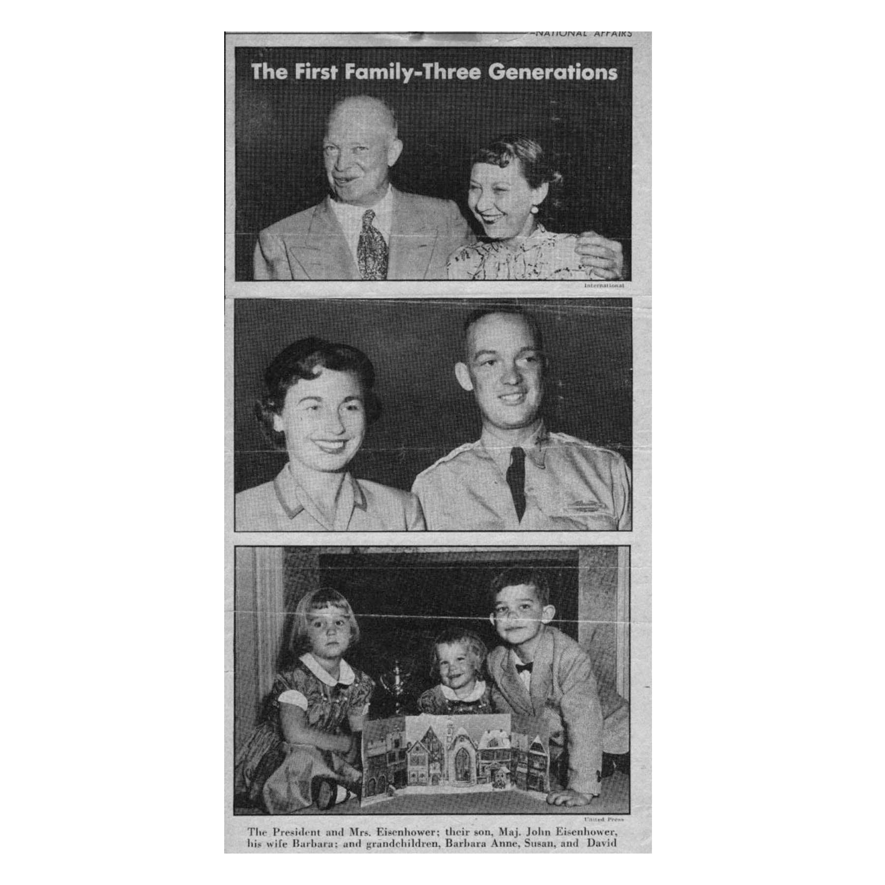 Paper Advent calendar "The little town" from 1946