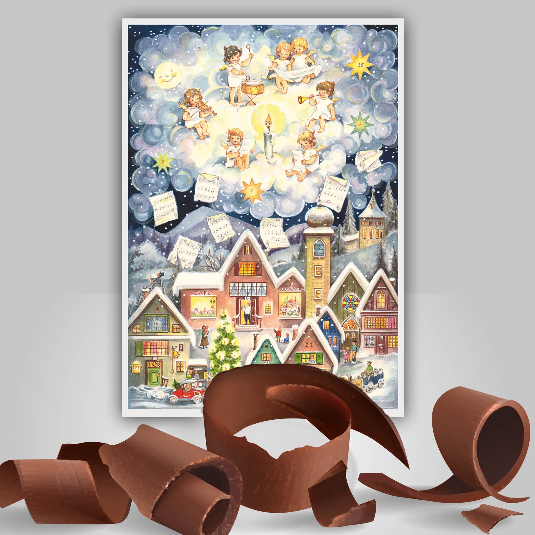 Calendario dell'Avvento di cioccolato „Concerto degli angeli“