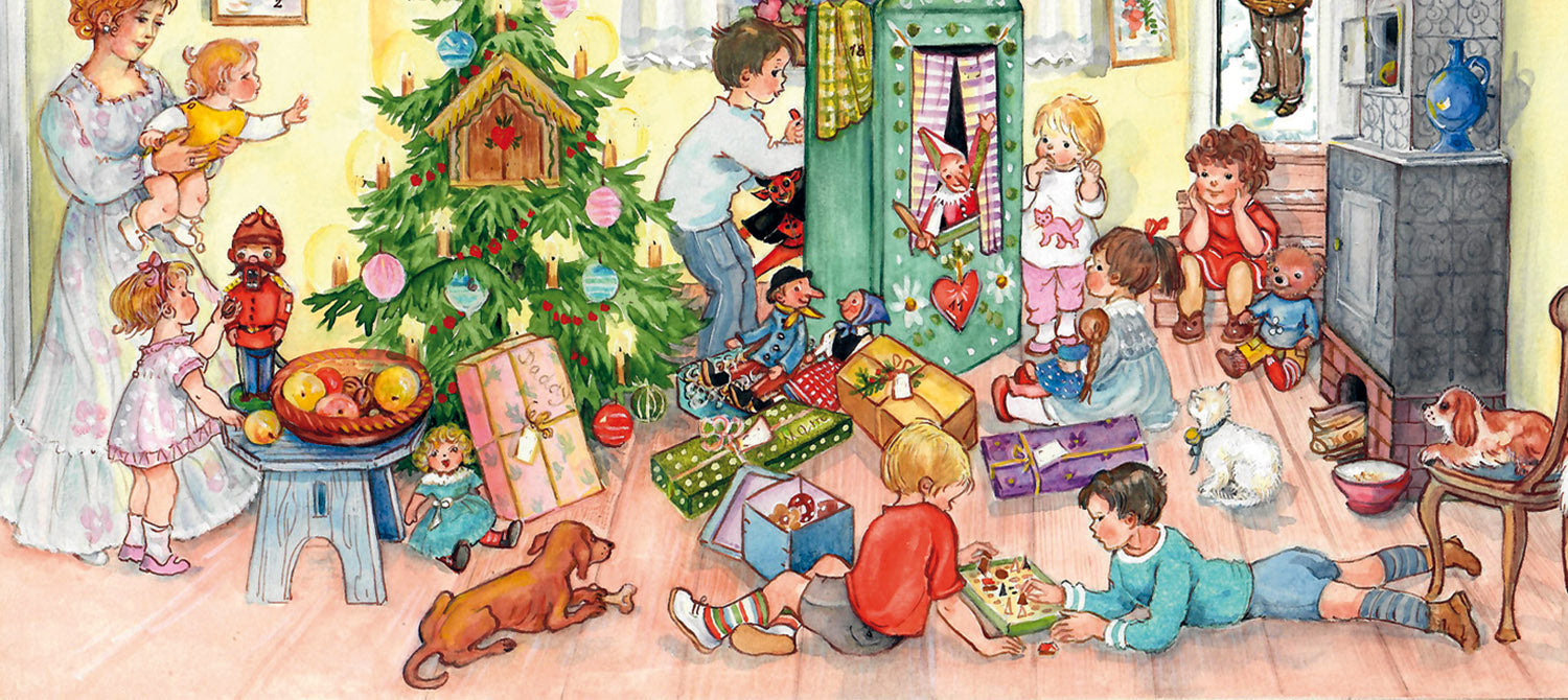 Adventskalender mit schönen nostalgischen Motiven