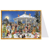 Postkarten-Adventskalender "Am Pavillon" - Sellmer Adventskalender