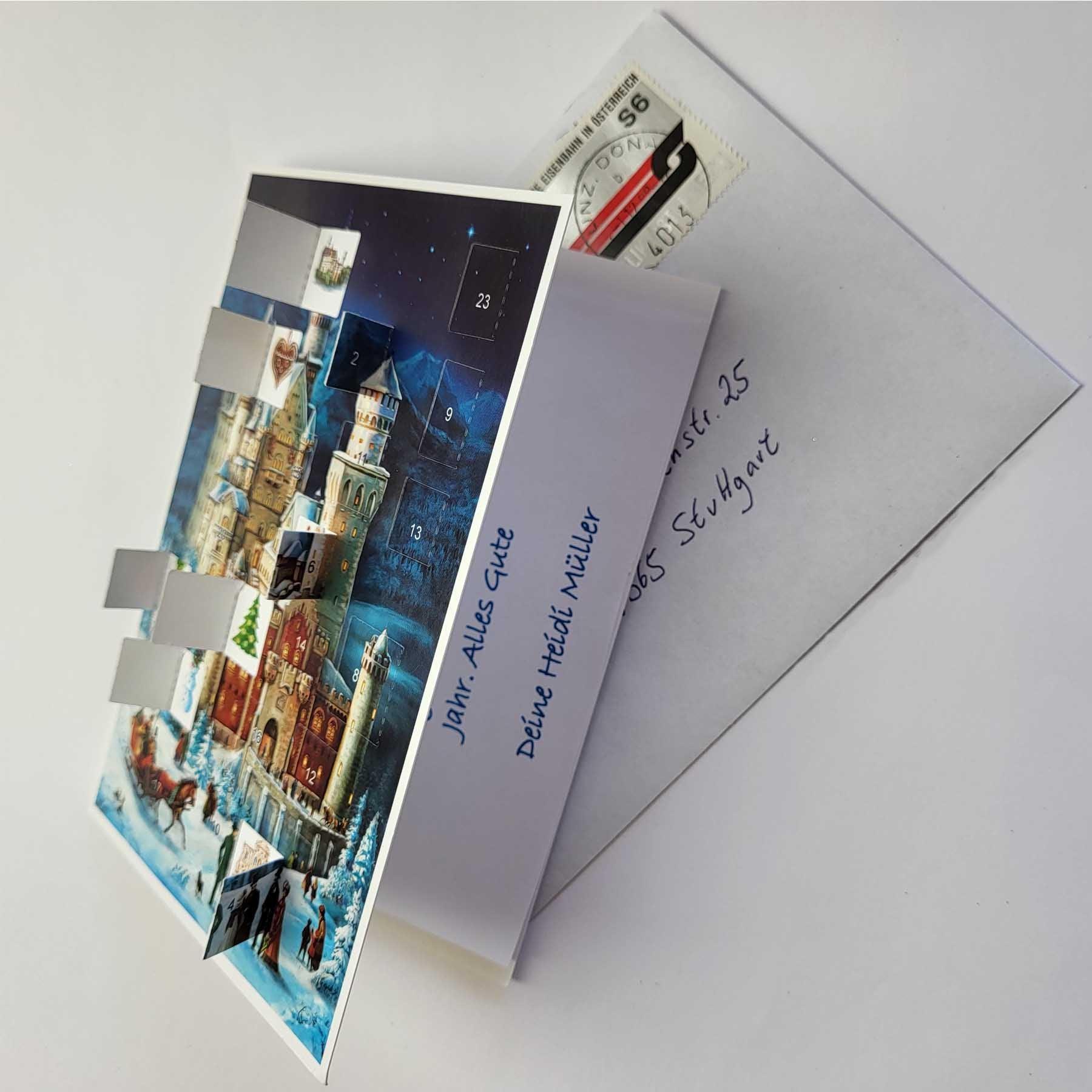 Postkarten-Adventskalender &quot;Neuschwanstein&quot; - Sellmer Adventskalender