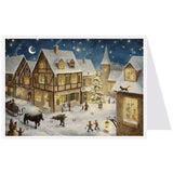 Postkarten-Adventskalender "Weihnachtsabend im Dorf" - Sellmer Adventskalender