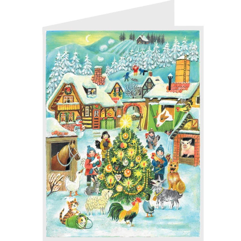 Postkarten-Adventskalender "Weihnachten auf dem Bauernhof" - Sellmer Adventskalender