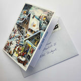 Postkarten Adventskalender "An der Mühle" mit Briefumschlag