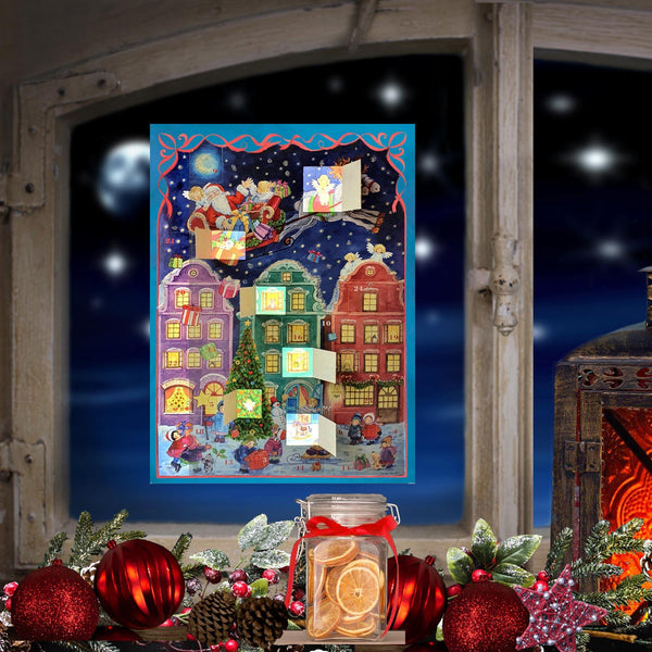 Adventskalender A4 "Kommt der Weihnachtsmann geflogen" - Sellmer Adventskalender