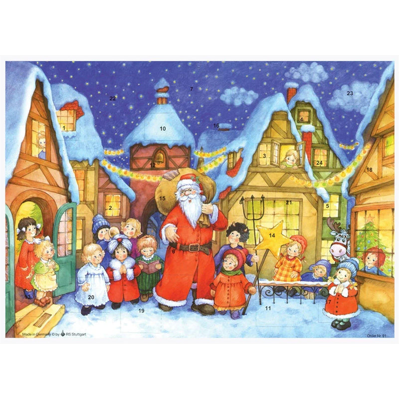 Adventskalender A4 "Der Weihnachtsmann kommt in die Stadt" - Sellmer Adventskalender