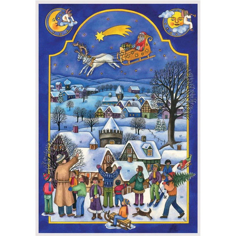 Adventskalender A4 "Nikolaus kommt" - Sellmer Adventskalender