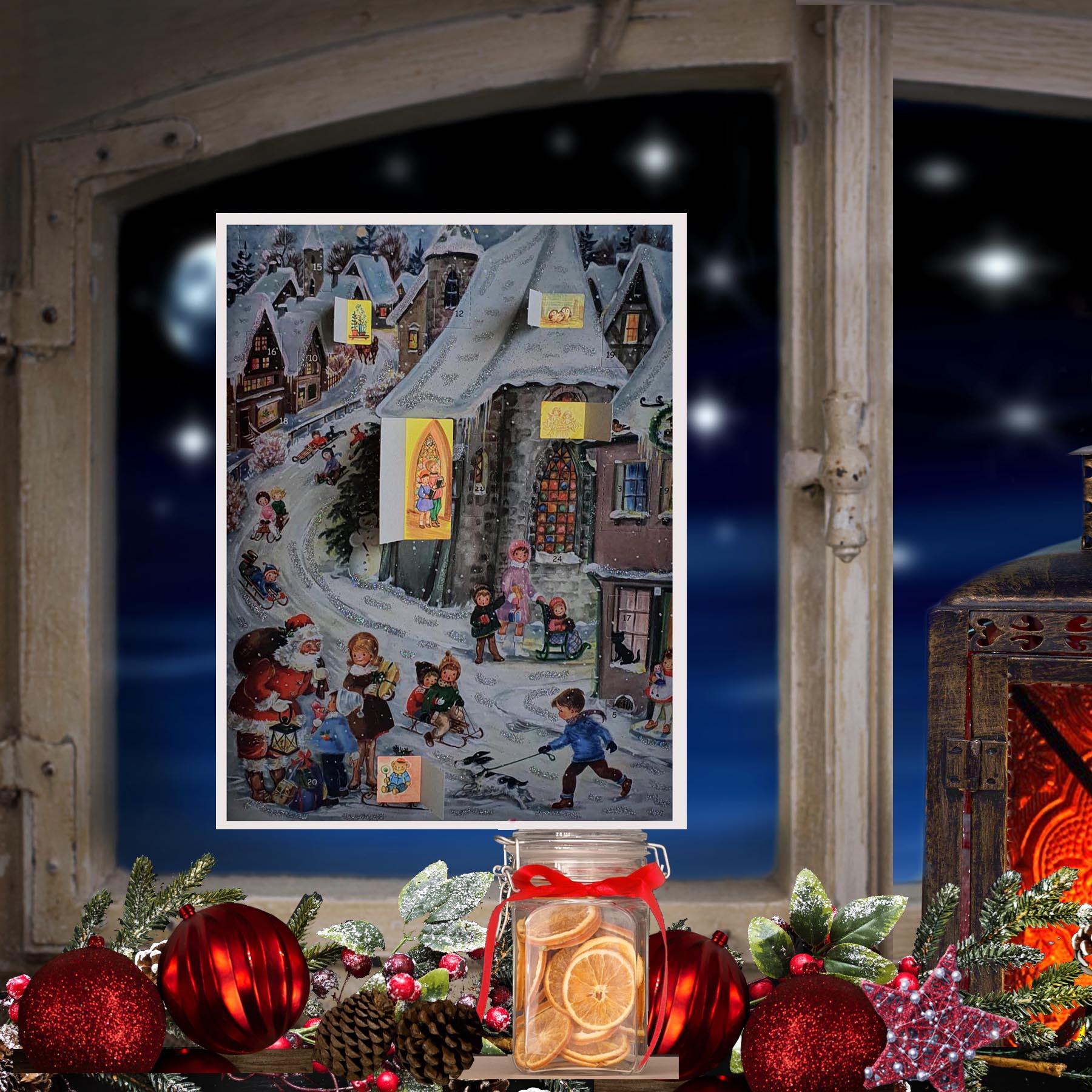 Adventskalender A4 "Rodelfreuden" - Sellmer Adventskalender