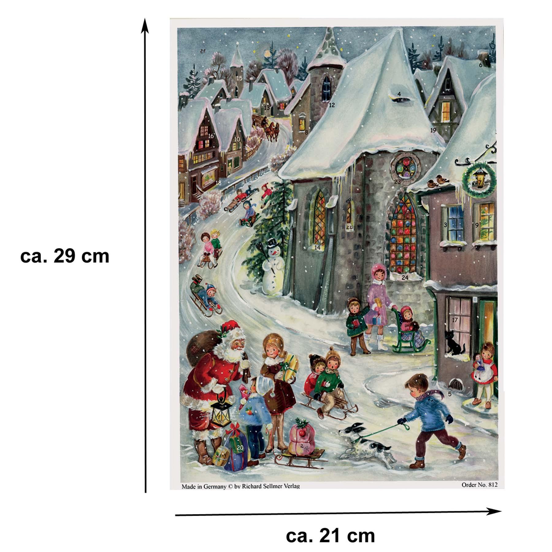 Adventskalender A4 "Rodelfreuden" - Sellmer Adventskalender