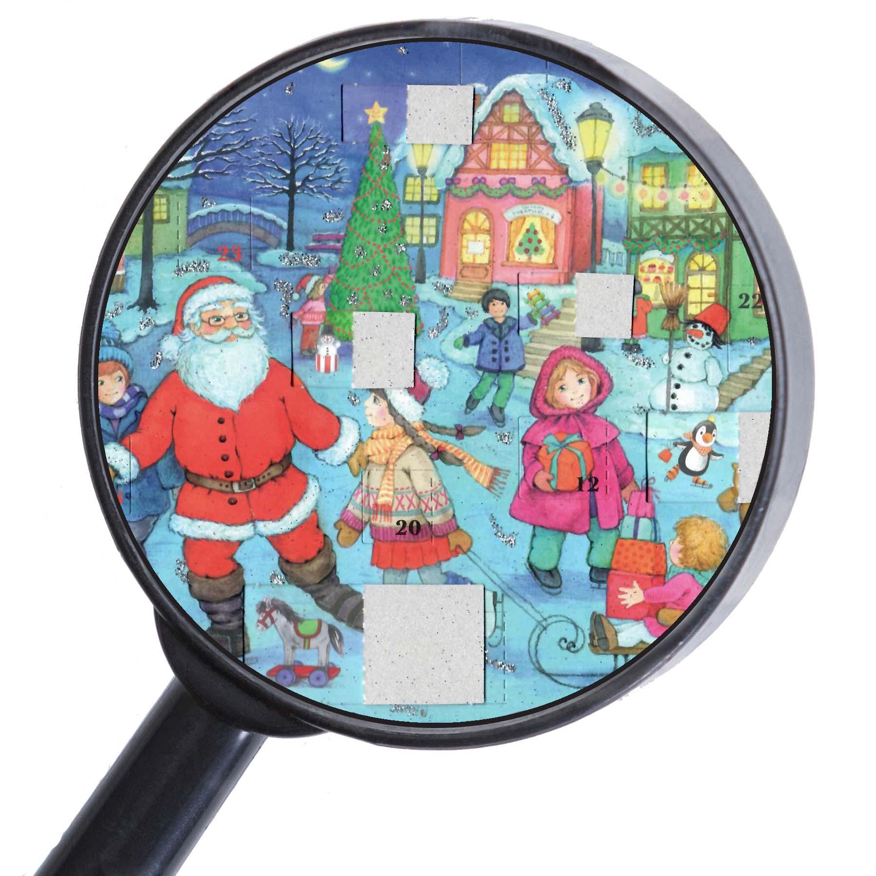 Adventskalender A4 "Schlittschuh laufen mit dem Weihnachtsmann" - Sellmer Adventskalender miniatura