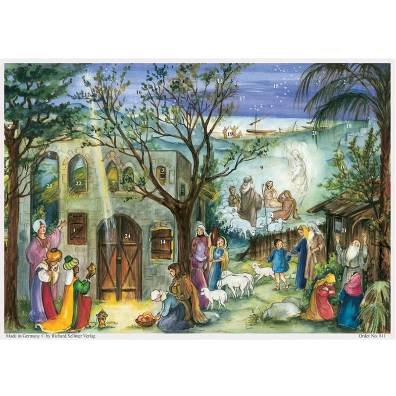 Adventskalender A4 "Stall von Bethlehem" - Sellmer Adventskalender