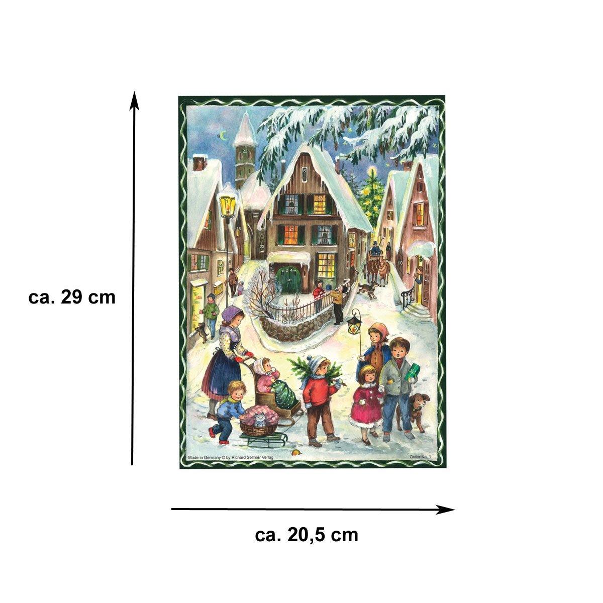 Adventskalender A4 "Weihnachten im Dorf" - Sellmer Adventskalender thumbnail