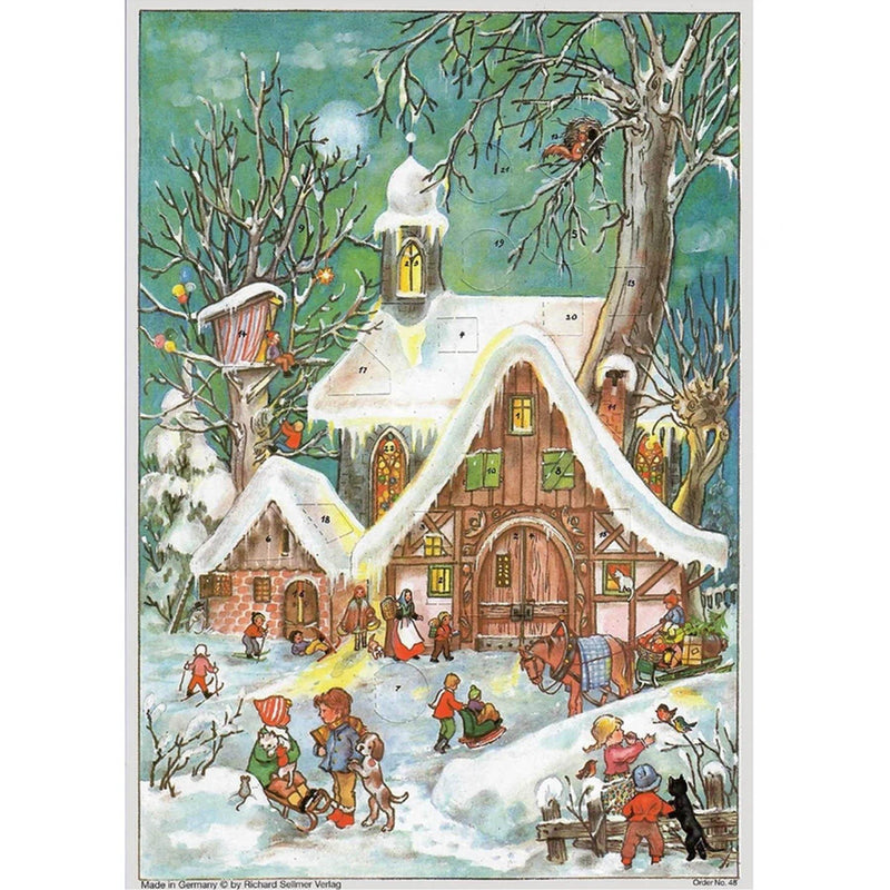 Adventskalender A4 "Winterliches Treiben" - Sellmer Adventskalender
