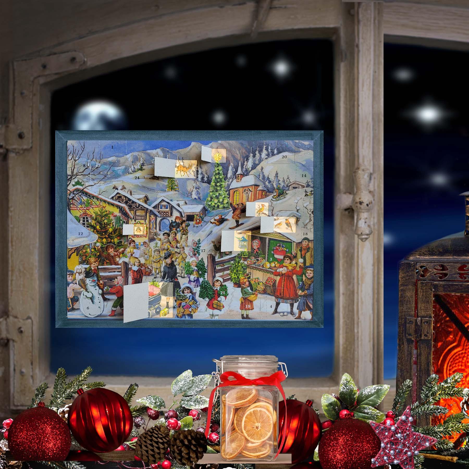 Adventskalender "Bergdorf im Schnee" - Sellmer Adventskalender