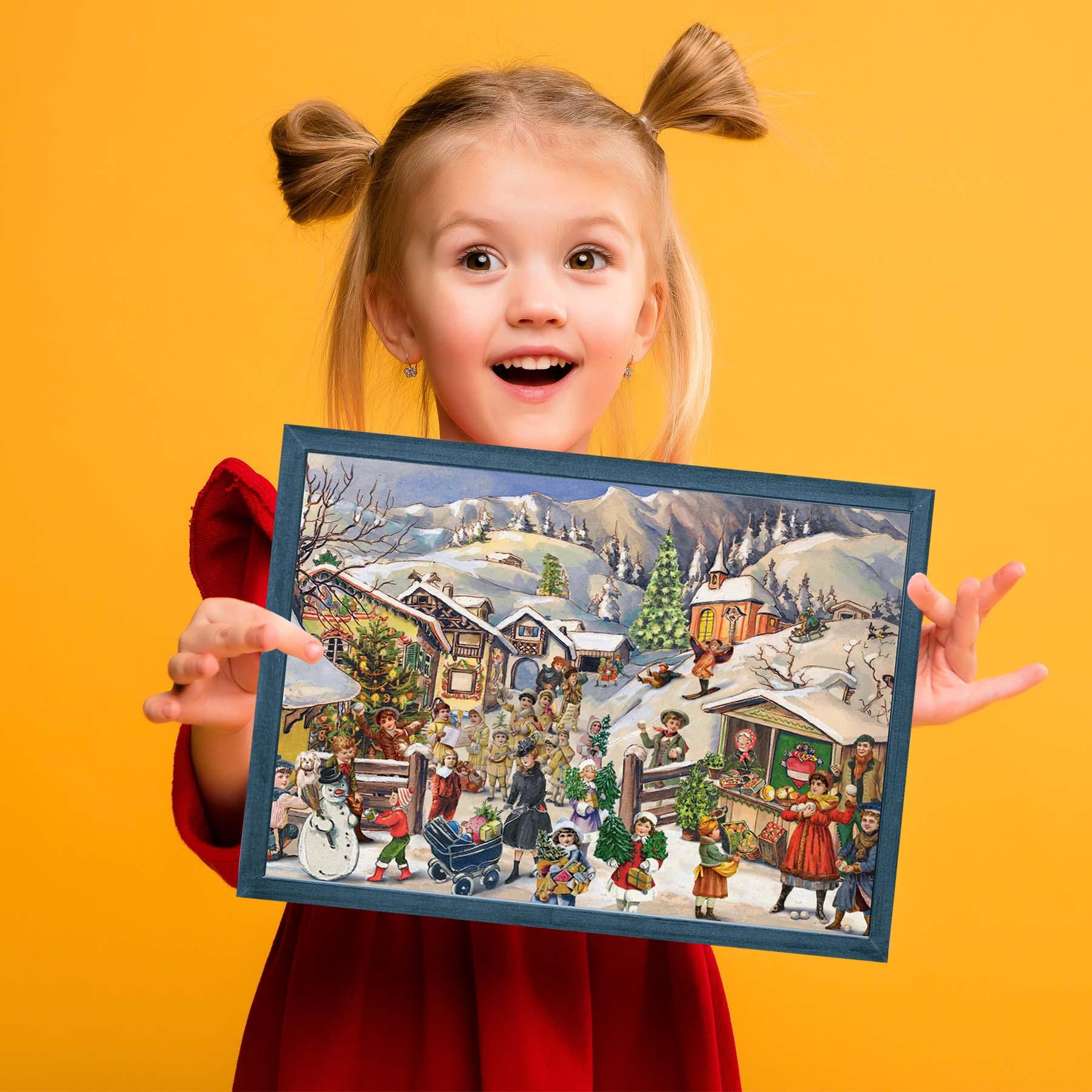 Adventskalender "Bergdorf im Schnee" - Sellmer Adventskalender