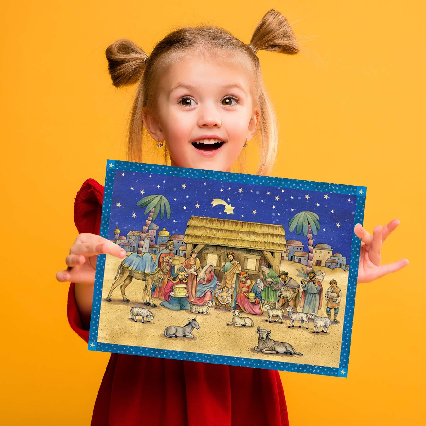 Adventskalender "Besuch an der Krippe" - Sellmer Adventskalender thumbnail