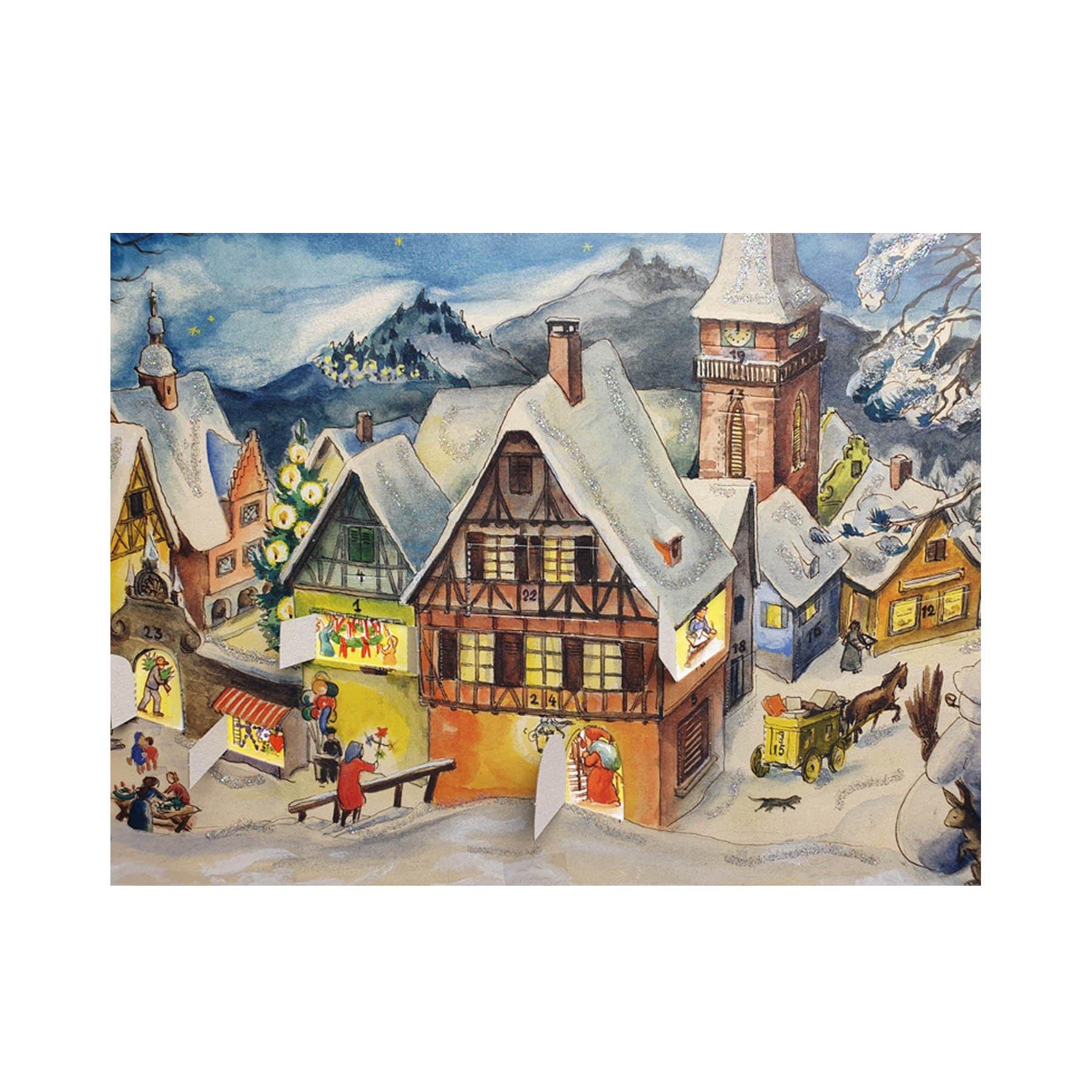 Adventskalender "Kleines Dorf im Winter" - Sellmer Adventskalender