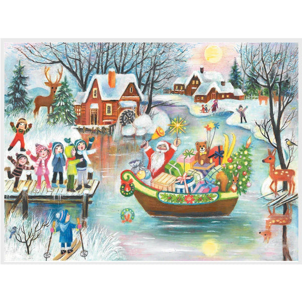Adventskalender "Weihnachtsmann im Boot" - Sellmer Adventskalender