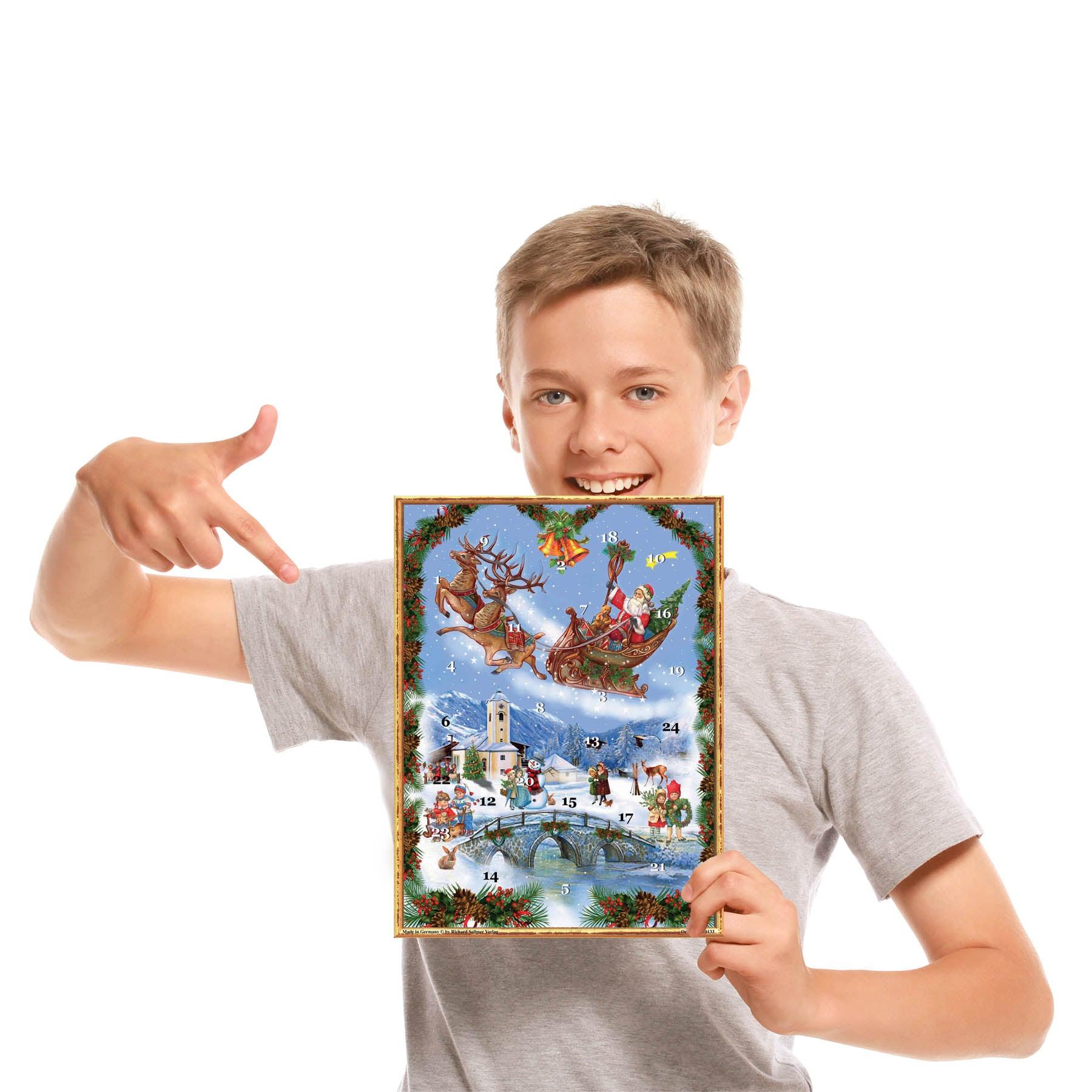 Adventskalender "Weihnachtsmann im Schlitten" - Sellmer Adventskalender thumbnail