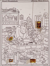 Ausmal-Adventskalender "Backen mit dem Weihnachtsmann" - Sellmer Adventskalender