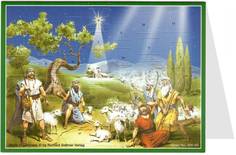 Postkarten-Adventskalender "Erscheinung der Hirten" - Sellmer Adventskalender