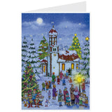 Postkarten Adventskalender "Heilig Abend an der Kirche" - Sellmer Adventskalender