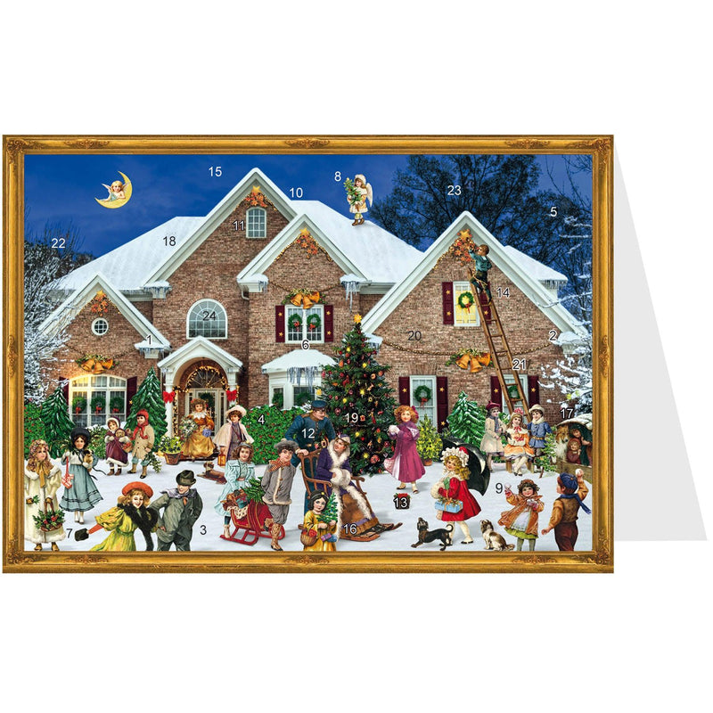 Postkarten-Adventskalender "Viktorianisches Haus" - Sellmer Adventskalender