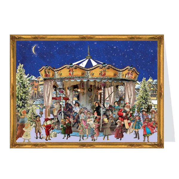 Postkarten-Adventskalender "Weihnachtskarussell" - Sellmer Adventskalender