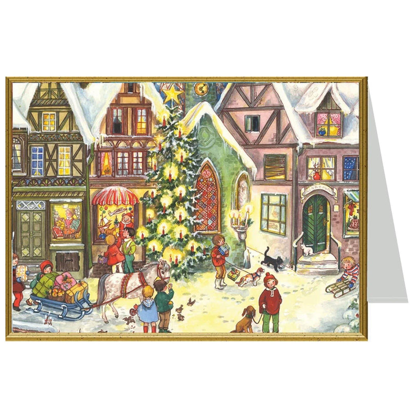 Weihnachtskarte "An der Stadtmauer" - Sellmer Adventskalender