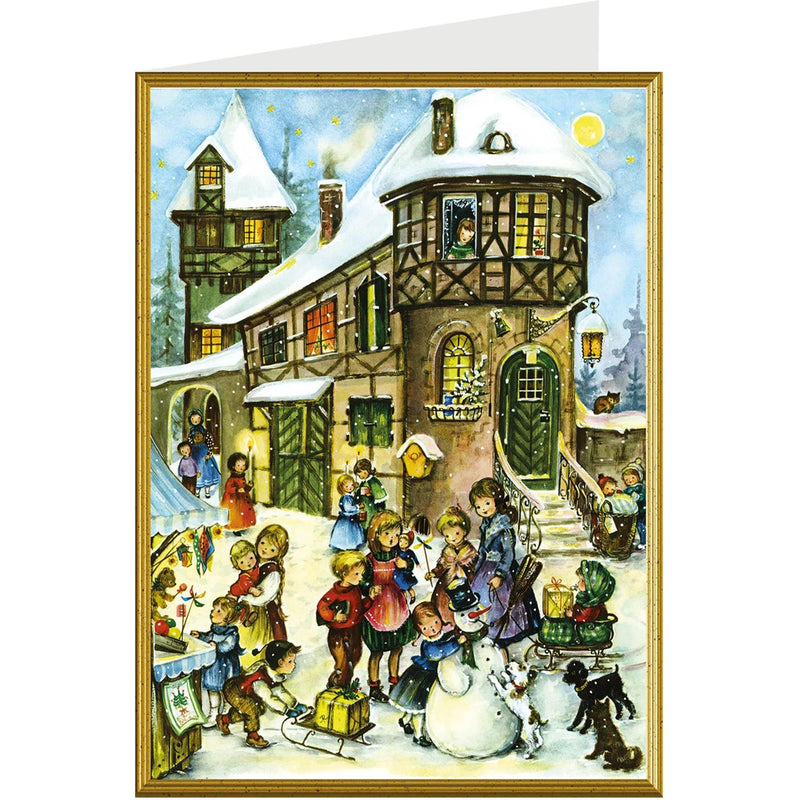 Weihnachtskarte "Freude im Schnee" - Sellmer Adventskalender