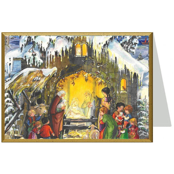 Weihnachtskarte "Jesus ist geboren" - Sellmer Adventskalender