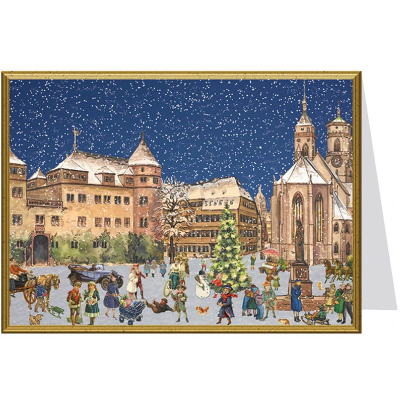 Weihnachtskarte "Viktorianisches Stuttgart" - Sellmer Adventskalender