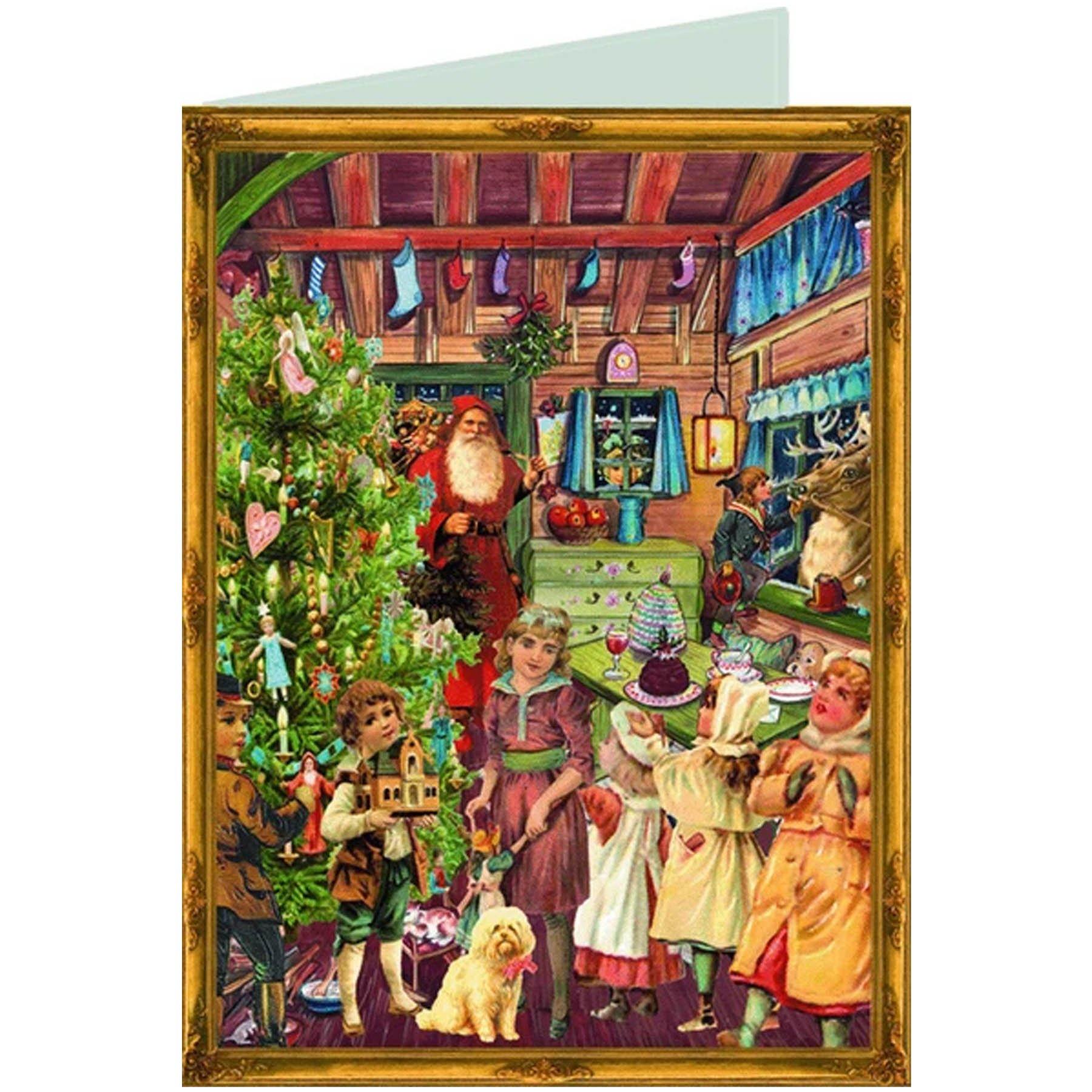 Weihnachtskarte "Weihnachtsbescherung" - Sellmer Adventskalender